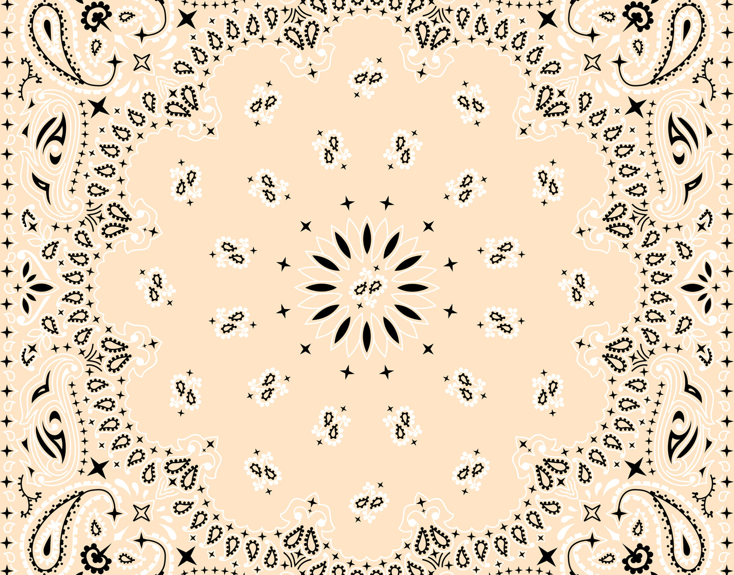 Cream Bandana Pattern Sneakal Sheet