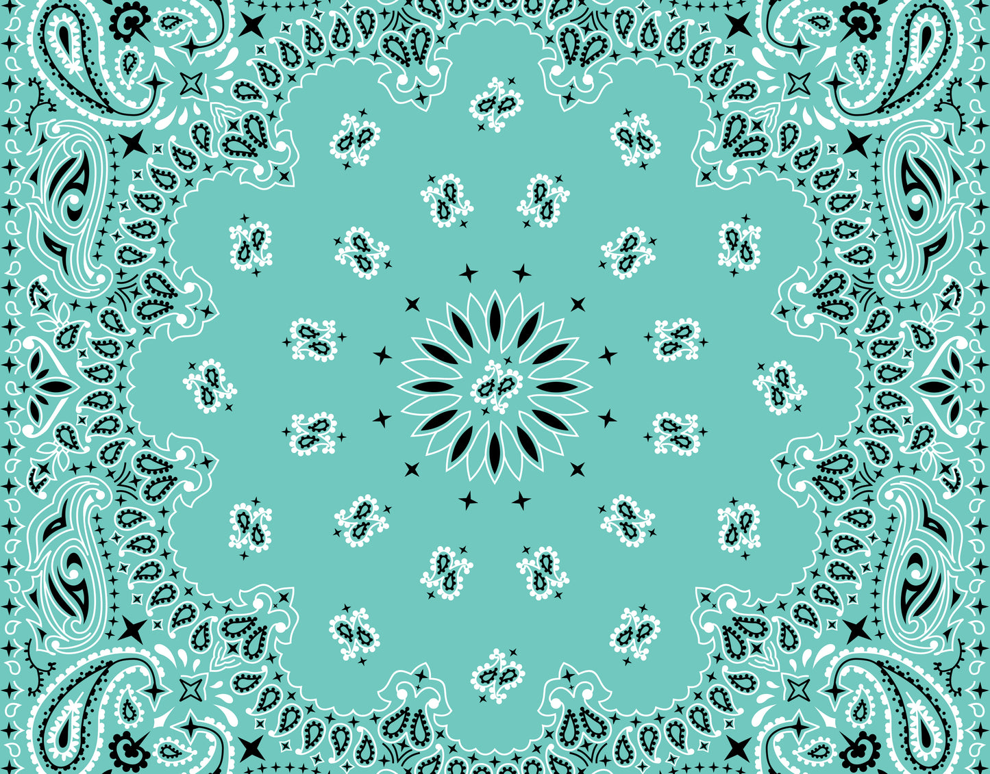 Turquoise Bandana Pattern Sneakal Sheet