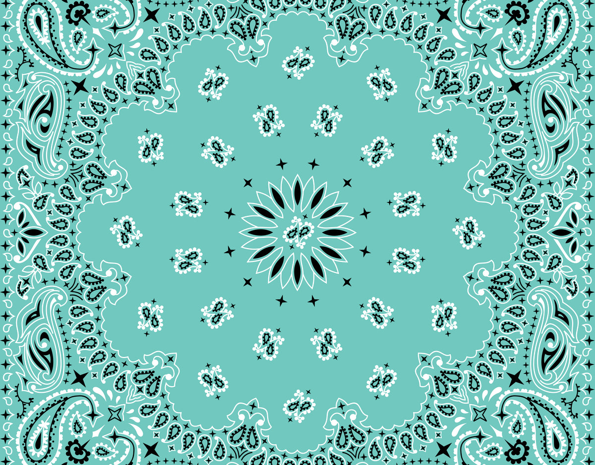 Turquoise Bandana Pattern Sneakal Sheet – Sneaker Decals